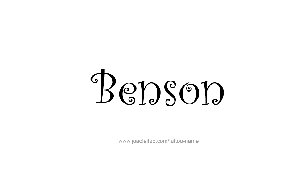 Tattoo Design  Name Benson   