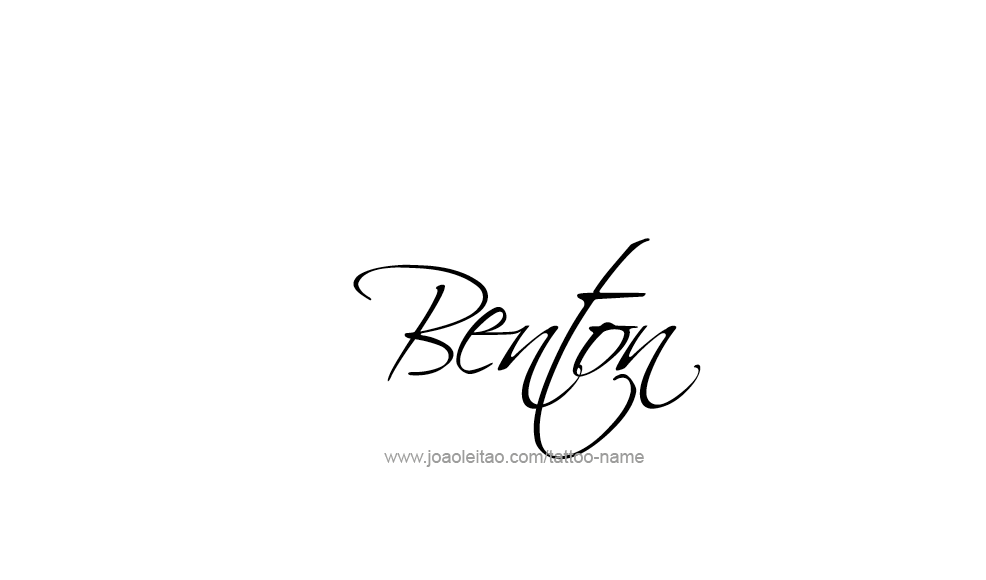 Benton Name Tattoo Designs