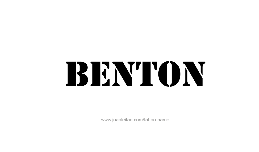 Tattoo Design  Name Benton   