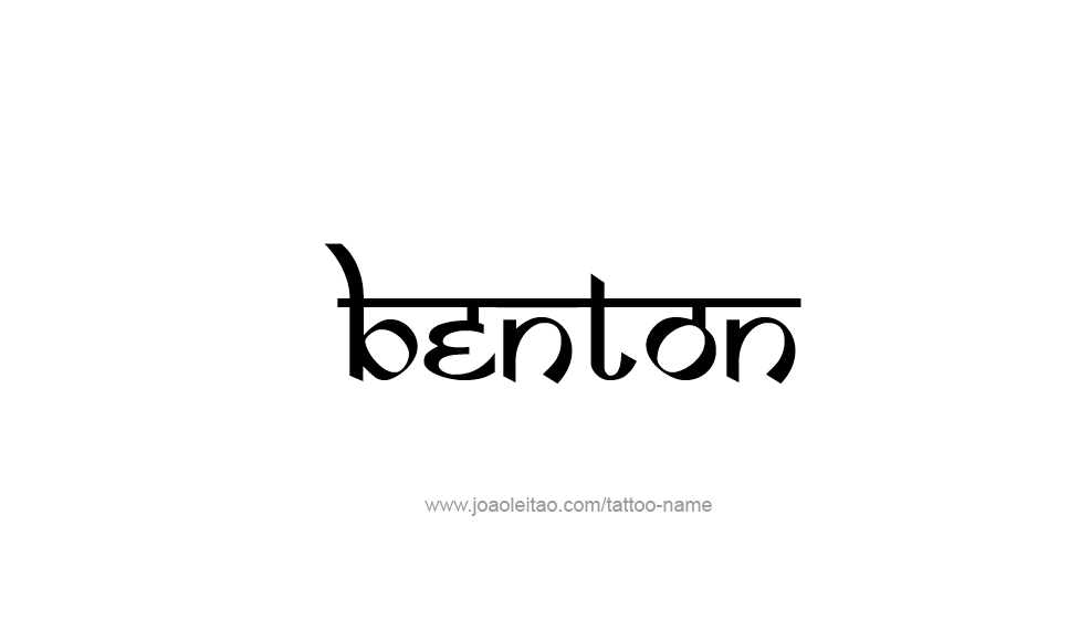 Tattoo Design  Name Benton   