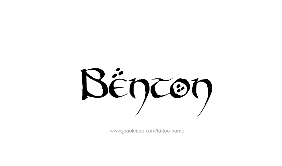 Tattoo Design  Name Benton   