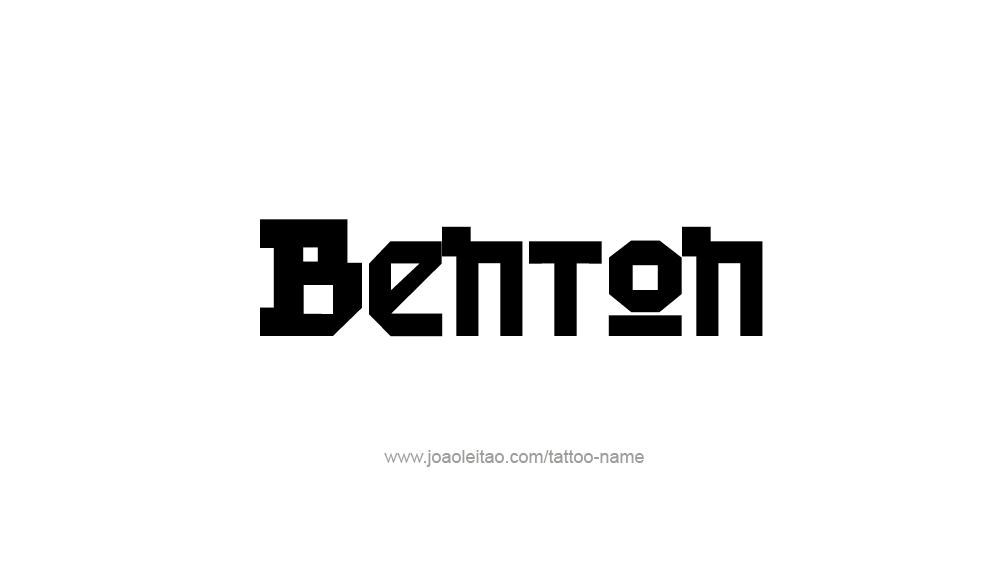 Tattoo Design  Name Benton   