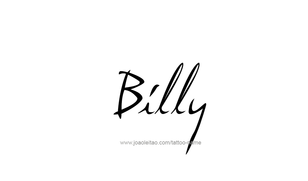 Tattoo Design  Name Billy   