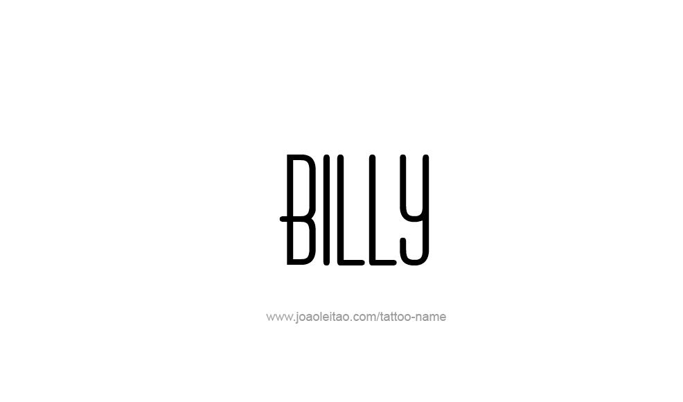 Tattoo Design  Name Billy   