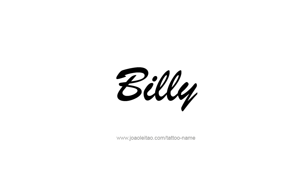 Tattoo Design  Name Billy   