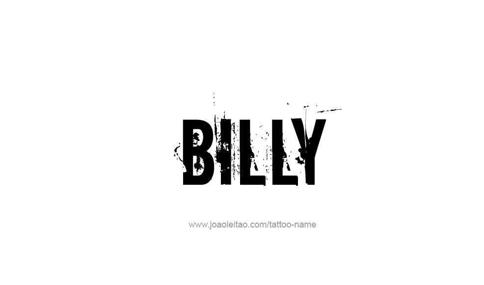 Tattoo Design  Name Billy   