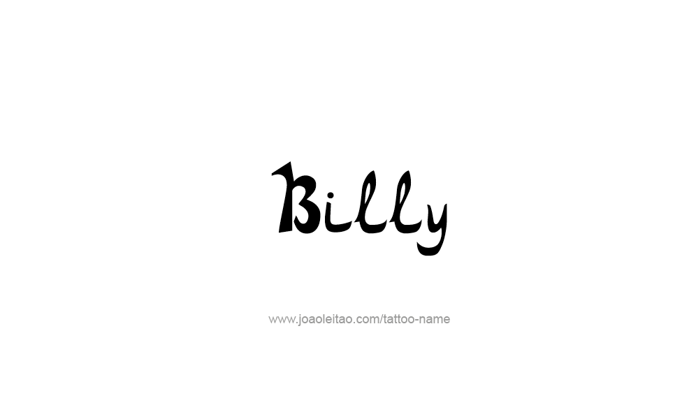 Tattoo Design  Name Billy   