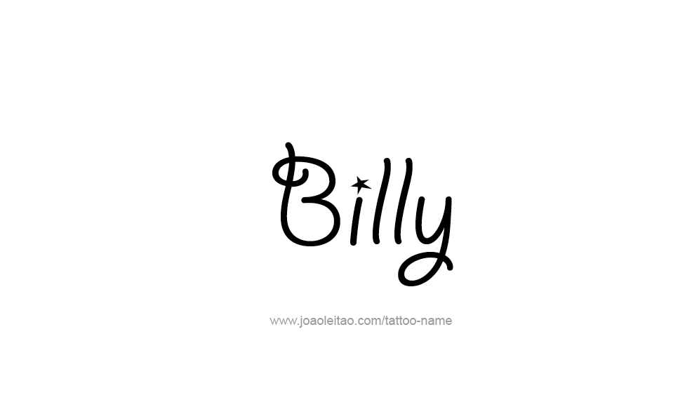 Tattoo Design  Name Billy   