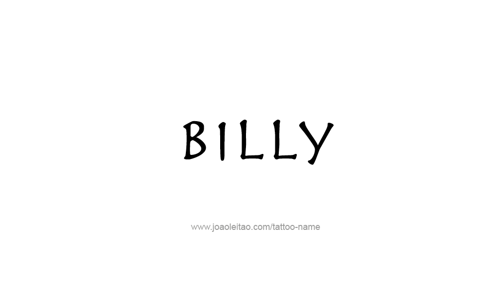 Tattoo Design  Name Billy   