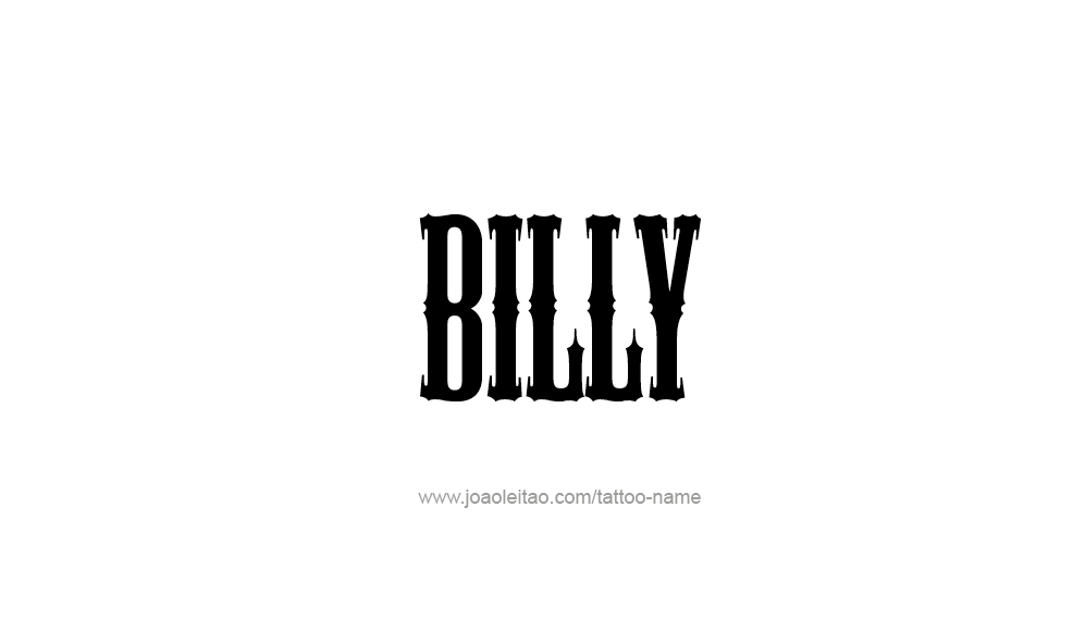 Tattoo Design  Name Billy   