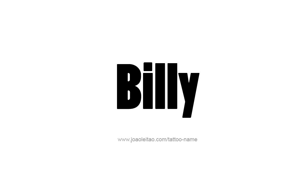 Tattoo Design  Name Billy   