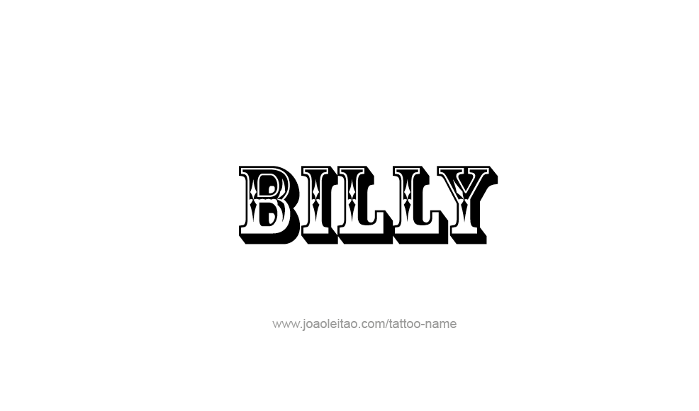 Tattoo Design  Name Billy   