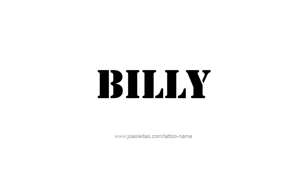 Tattoo Design  Name Billy   