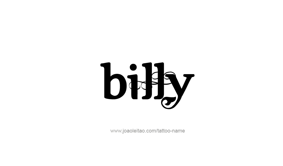 Tattoo Design  Name Billy   