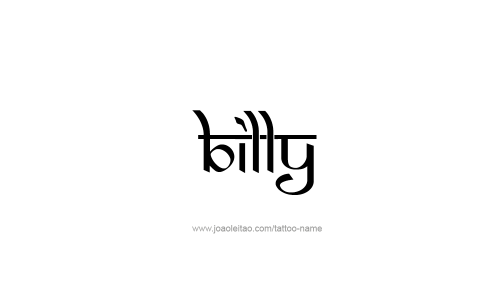 Tattoo Design  Name Billy   