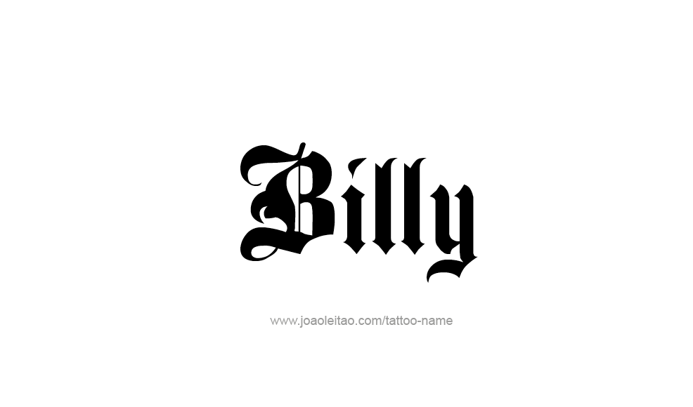 Tattoo Design  Name Billy   