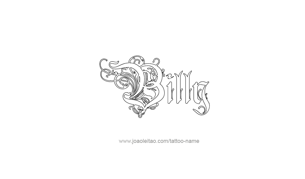 Tattoo Design  Name Billy   