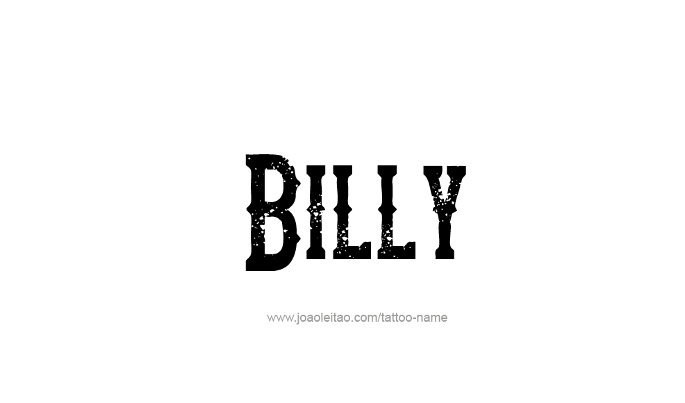 Billy Name Tattoo Designs