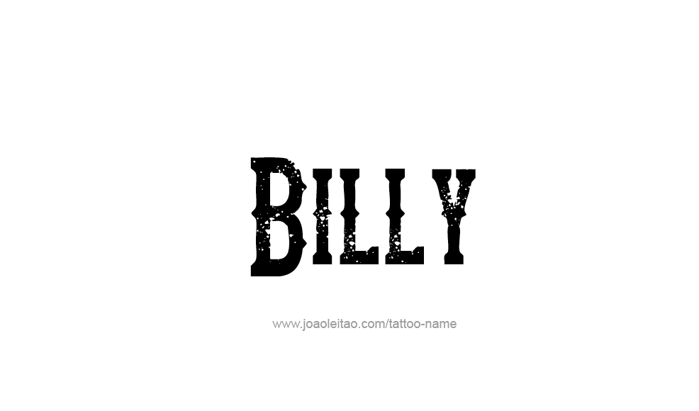 Tattoo Design  Name Billy   