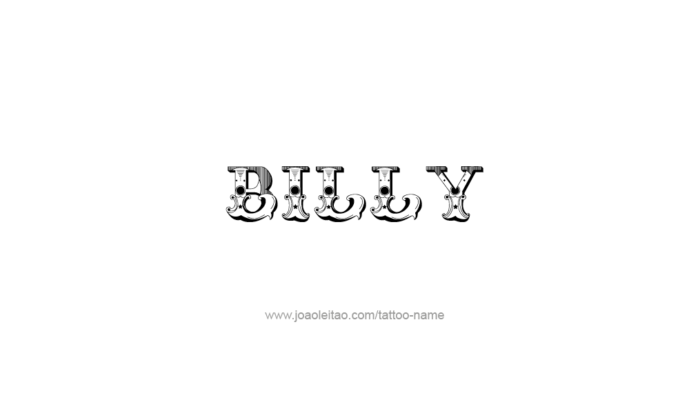 Tattoo Design  Name Billy   