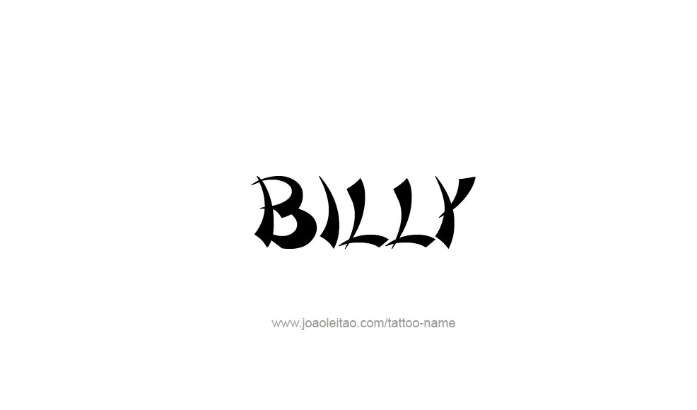 Tattoo Design  Name Billy