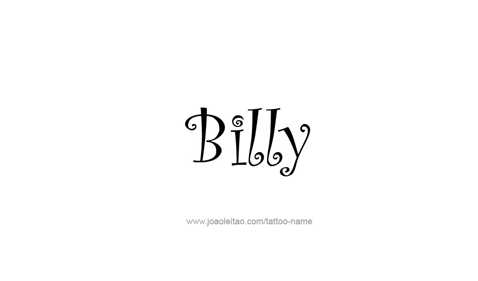 Tattoo Design  Name Billy   