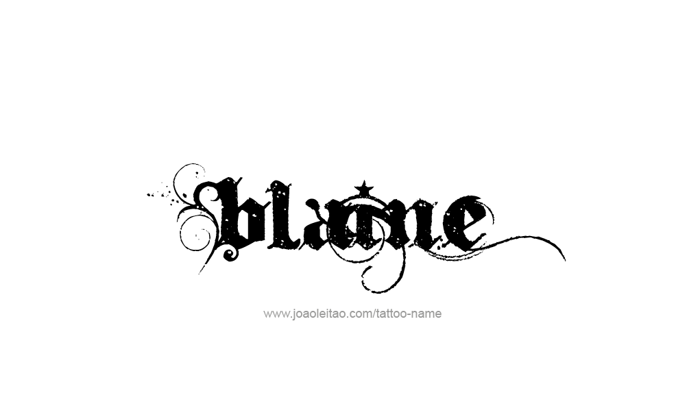 Blaine Name Tattoo Designs
