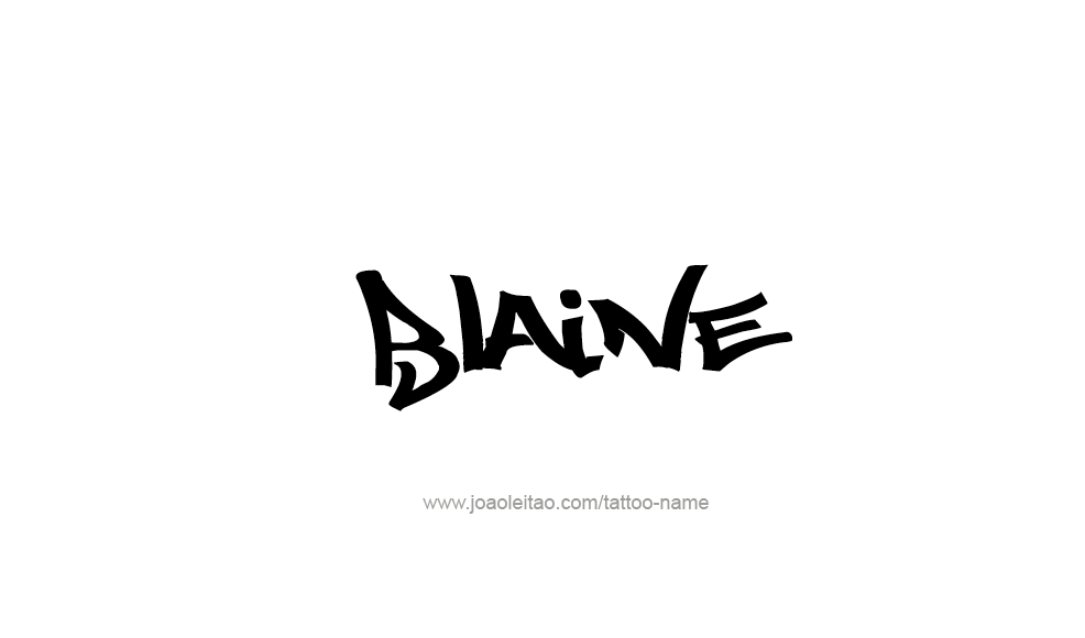 Tattoo Design  Name Blaine   