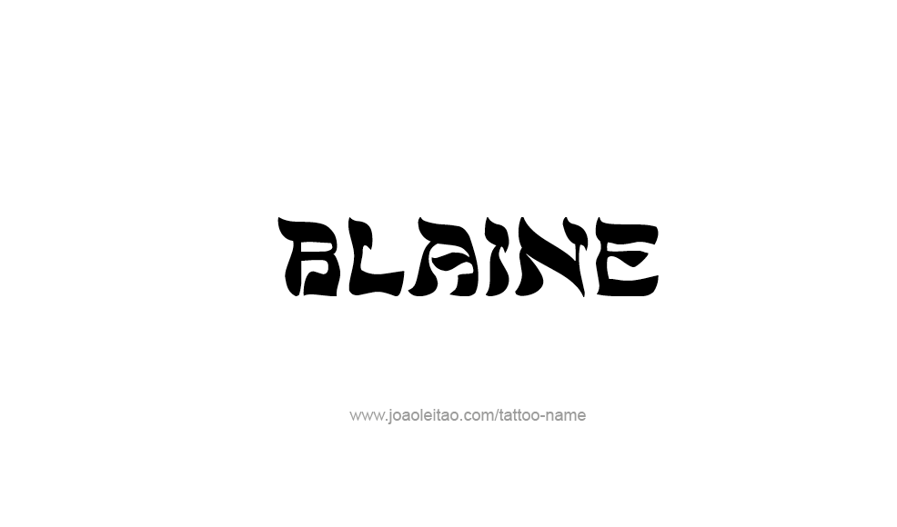 Tattoo Design  Name Blaine   