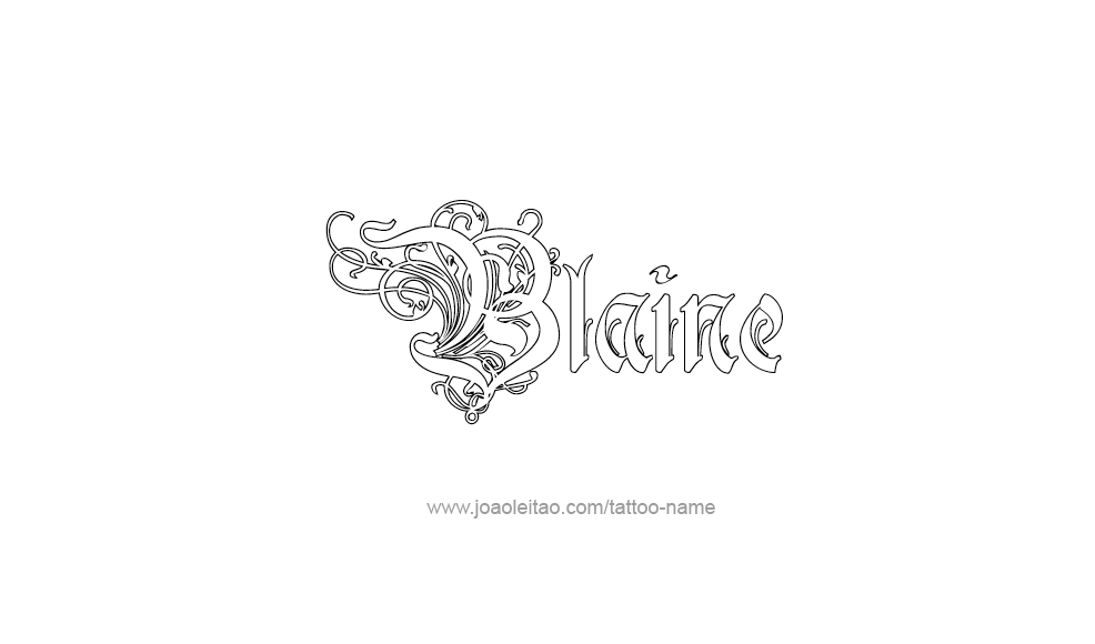 Tattoo Design  Name Blaine   