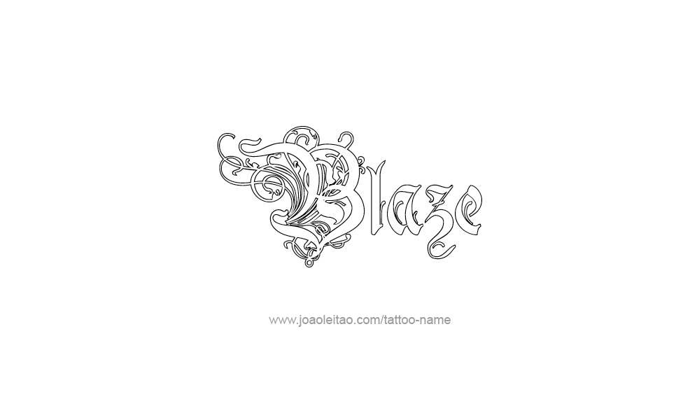 Tattoo Design  Name Blaze   