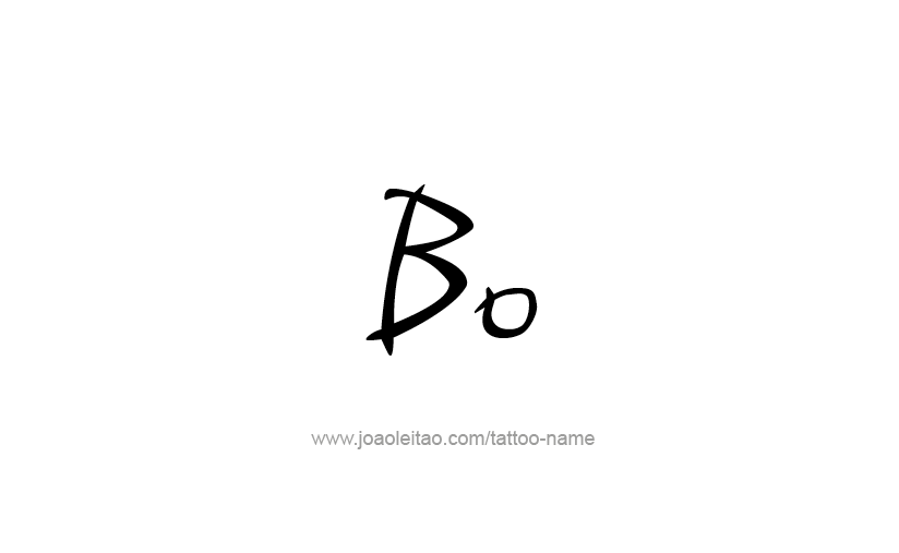 Tattoo Design  Name Bo   