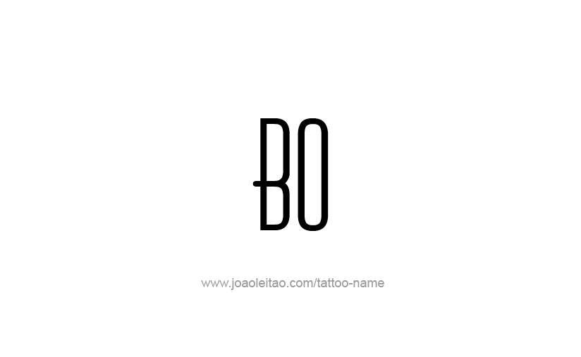 Tattoo Design  Name Bo   