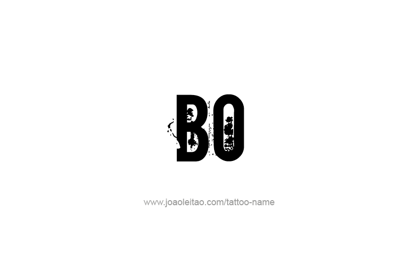 Tattoo Design  Name Bo   