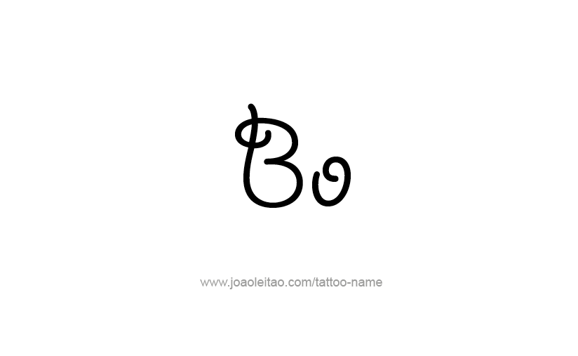 Tattoo Design  Name Bo   