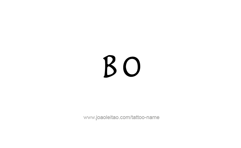 Tattoo Design  Name Bo   