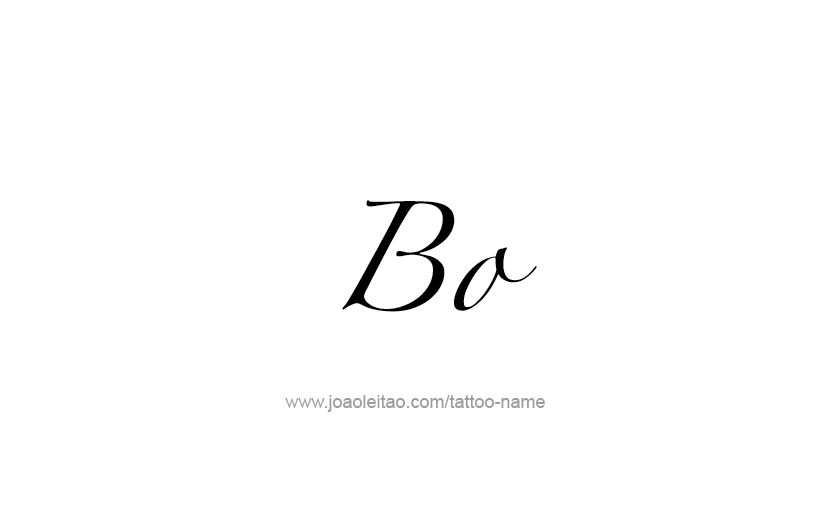 Tattoo Design  Name Bo   