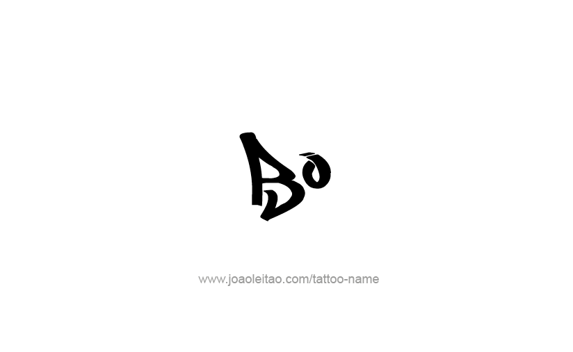 Tattoo Design  Name Bo   