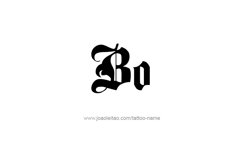 Tattoo Design  Name Bo   