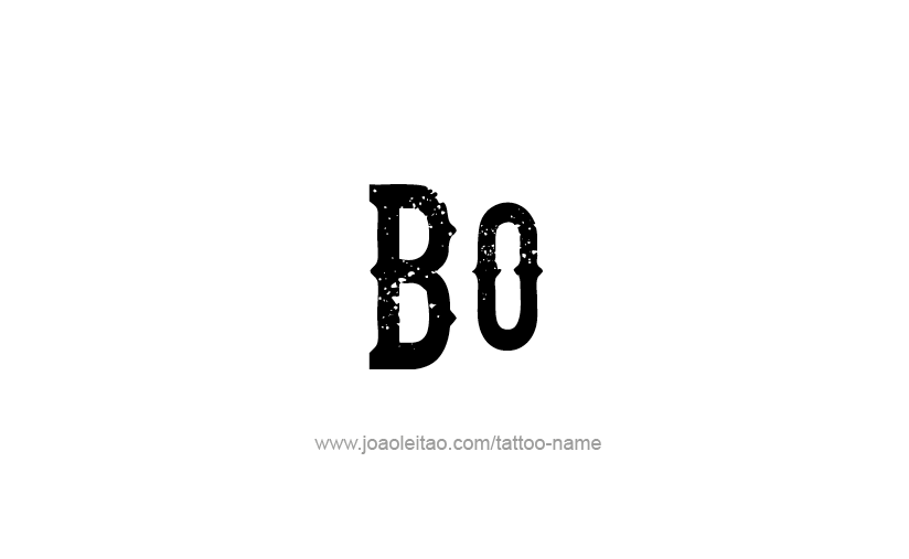 Tattoo Design  Name Bo   