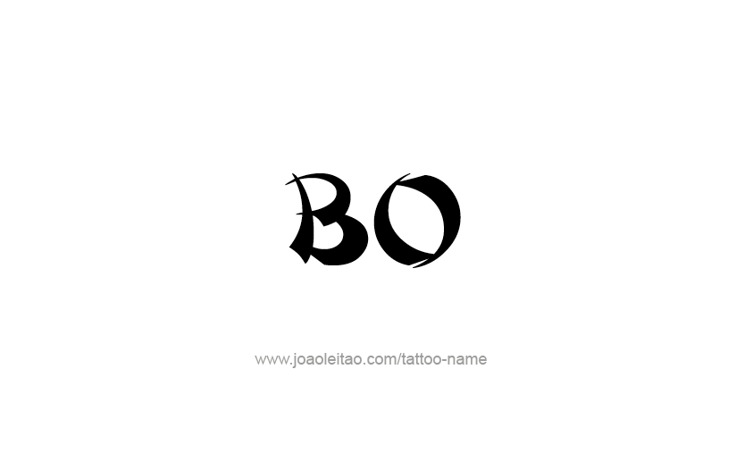 Tattoo Design  Name Bo