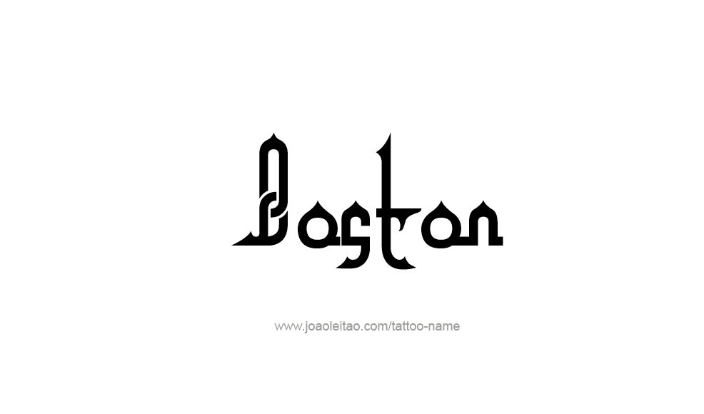 Tattoo Design  Name Boston   