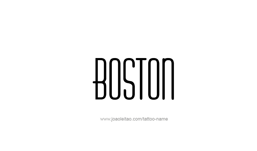 Tattoo Design  Name Boston   