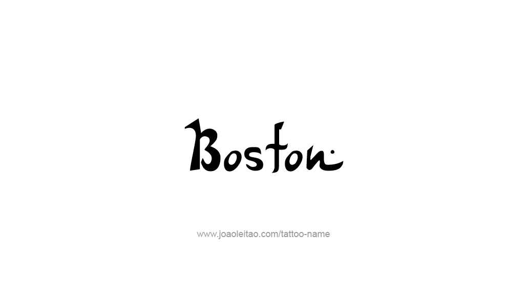 Tattoo Design  Name Boston   