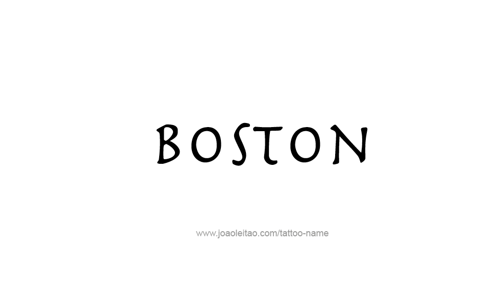 Tattoo Design  Name Boston   