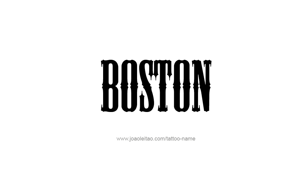 Tattoo Design  Name Boston   