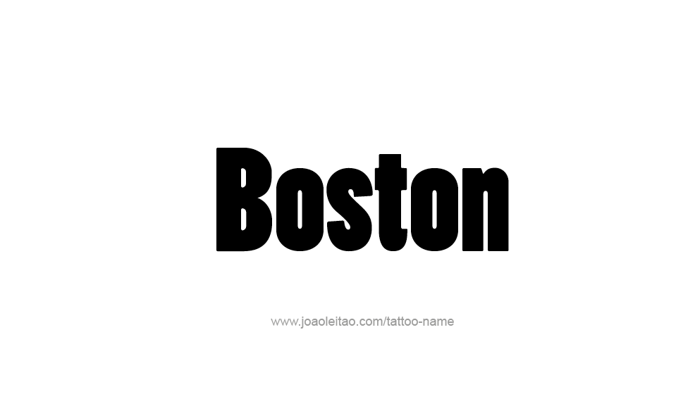 Tattoo Design  Name Boston   