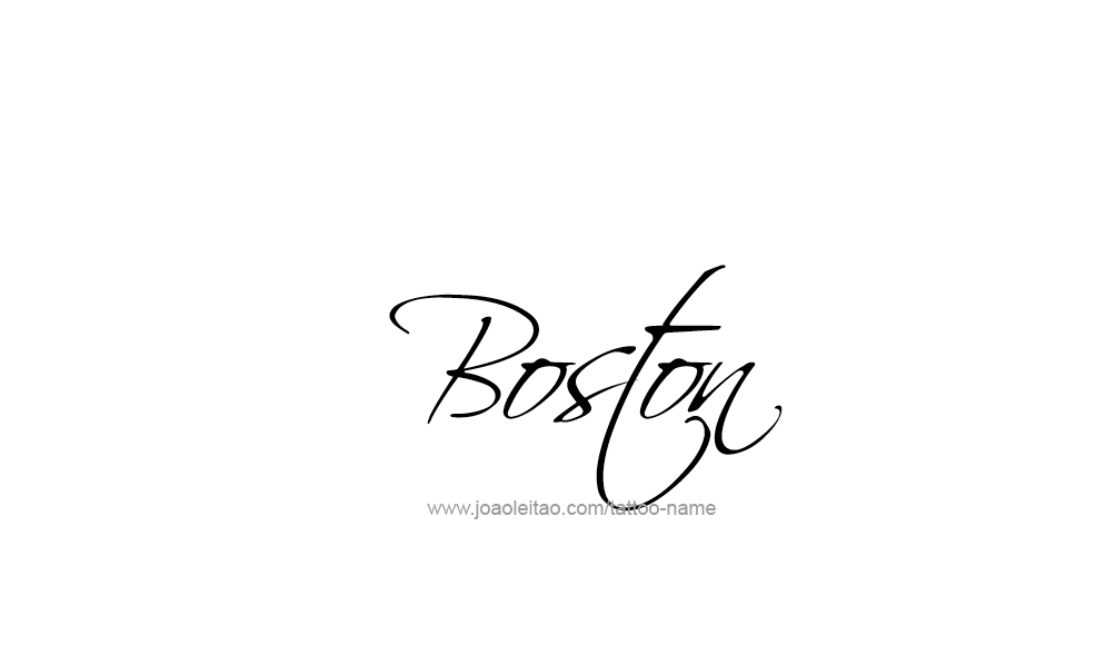 Tattoo Design  Name Boston   