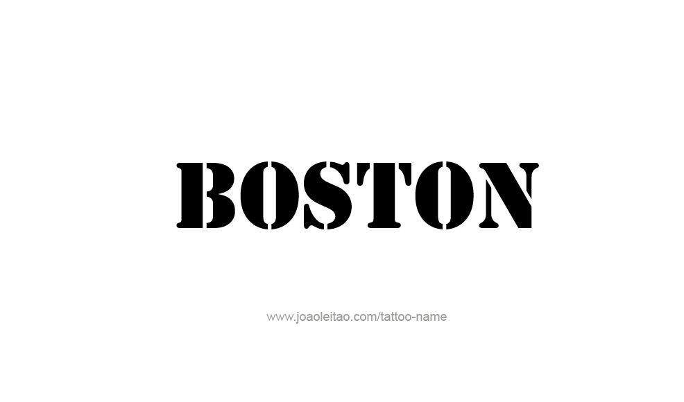 Tattoo Design  Name Boston   