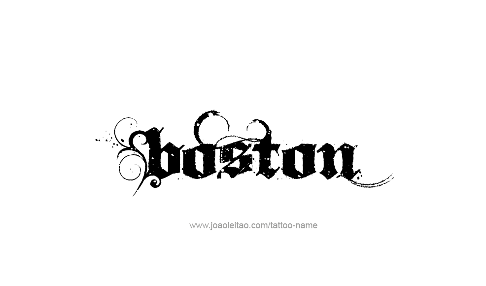 Tattoo Design  Name Boston   